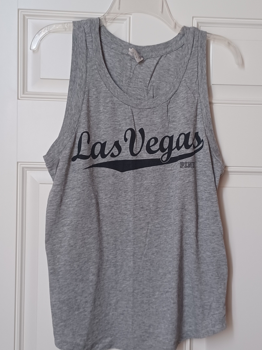 Victoria's Secret PINK Gray 'Las Vegas' Graphic Tank